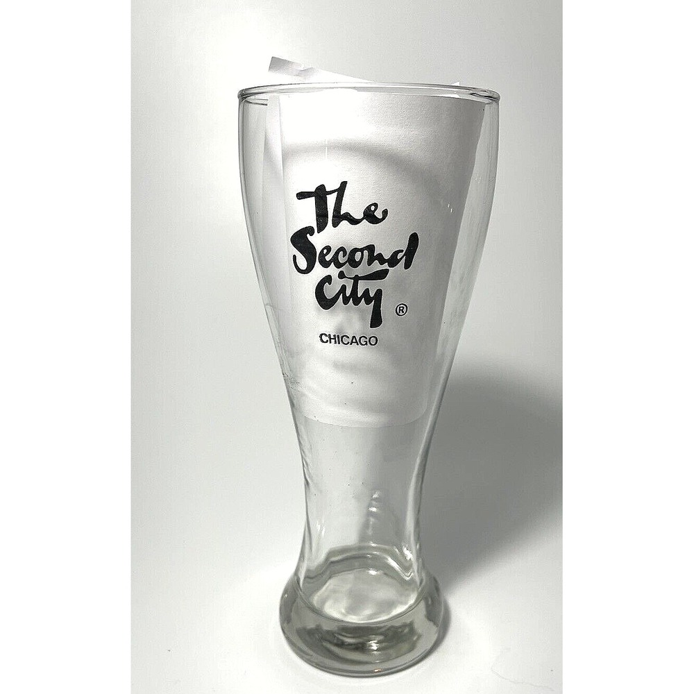 Second City Comedy Club Collectible Chicago Tall Beer Glass 8.5" Rare Boot